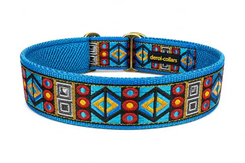 Styleshes Hundehalsband mit Polsterung, Zug-Stopp verstellbar, Martingale extra breit 4cm, Anti-Zieh-Halsband, weiches Stoffhalsband (bis 44cm Hals- 50cm Kopfumfang inkl 6cm Zugstopp, Chrom)
