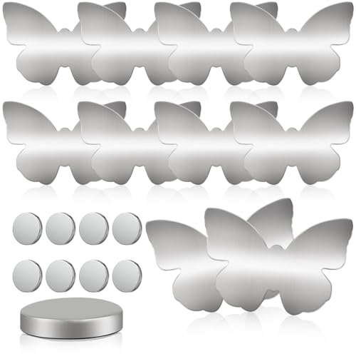 Forhome 8 Stück Tischdeckenbeschwerer Tischdeckengewichte Draussen Extra Schwer magnetische Tischtuchklammer Edelstahl Tischtuchbeschwerer Gardinen Beschweren-Schmetterlingsstil