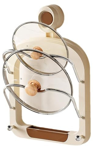 Pan Storage Holder - Pan Organizer Rack Suction Cup | Adjustable Pot Lid Organizer | Wall Mounted Cutting Board Holder | Pan Storage Holder For Home, Kitchen