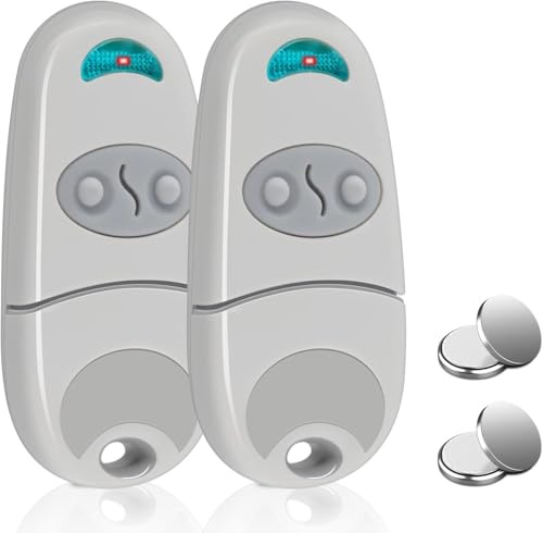 2 Stück Tor-Fernbedienung, Effdrdfs 433,92 MHz, Universal-Fernbedienung, Garagentor, 2 Kanäle, kompatibel mit 432EV