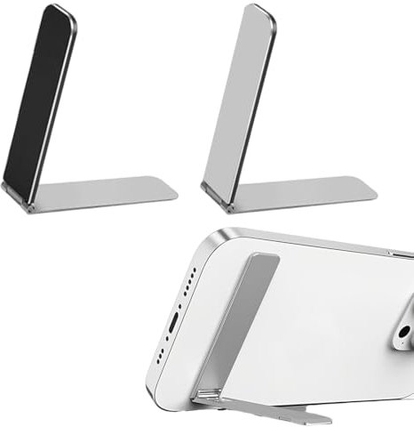 AUEFUDQ Ultradünner Handy Ständer, 2 Stück Unsichtbar Einstellbare Vertikale Horizontale Platzierung Telefonständer Telefonhülle Metall Kick Stand Kompatibel mit jedem Handy