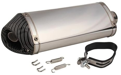 UMIXIRE Auspuffanlagen Universelle Motorradauspuffrohre Modifizierter Auspuffschalldämpfer 38mm Für Motocross 125cc 140cc 150cc 160cc 250cc Dirt Pit Bike ATV Schalldämpfer