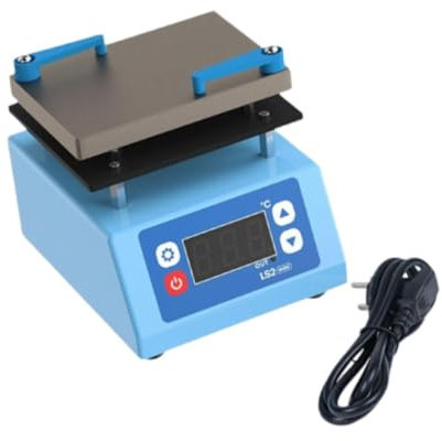 Sharplace Plaque chauffante électrique pour entretien de téléphone, plage 0-260 °C, prise ue 220V, plaque en alliage d'aluminium polyvalente 160W 3.9x4.7x4