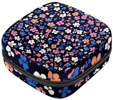 Borsa portaoggetti per assorbenti igienici, con motivo floreale per il primo ciclo mestruale, per ragazze e donne, custodia per coppette mestruali, porta tamponi mestruali femminili