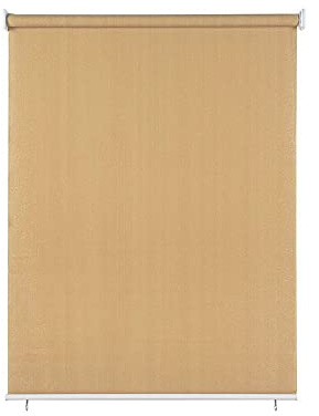 paramondo Außenrollo Senkrechtmarkise Sonnenschutz Sichtschutz für Balkon Terrasse, Pflegeleicht, Freihängend, Reiß- & Wetterfest, 120 x 140 cm [BXH] Sand