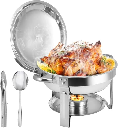 Chafing Dishes for Buffet 6L Stainless Steel Chafing Dish Buffet Set with Lids, Food Warmers for Parties Buffet, Buffet Servers and Warmers for Home, Christmas Gatherings, Catering Events (1)