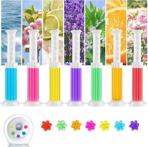 Gel nettoyant WC 72 fleurs, désodorisant en forme de fleur pour l'intérieur des toilettes, gel nettoyant pour cuvette, désodorisant longue durée, gadgets nettoyants pour salle de bain
