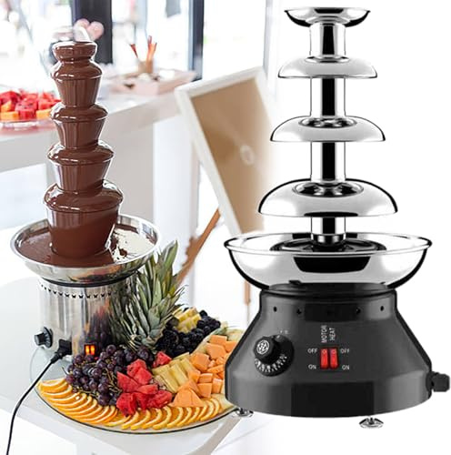 Macchina per fontana di cioccolato per feste, versatile per queso, caramelle, liquori, 4 livelli