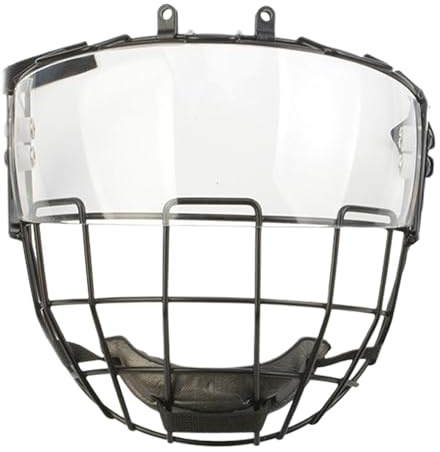 Lacrosse-Helm, Hockey-Helm mit Metallnetzmaske und transparentem Hockey-Visier mit Antibeschlag- und Anti-Kratz-Beschichtung, schlagfester Universal-Lacrosse für Ausrüstung