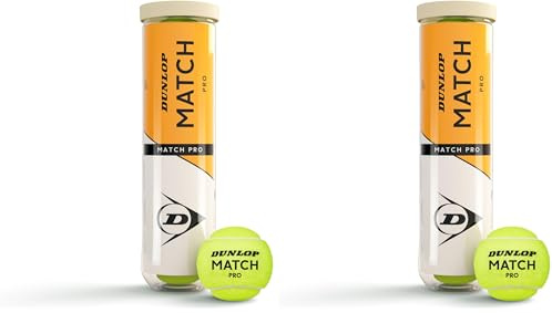 DUNLOP Match Pro Tennis Ball for Sand, Hard Court & Lawn