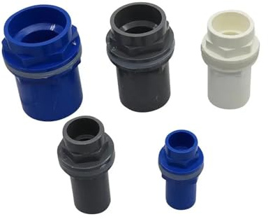ID 20/25/32/40/50mm PVC Tubo Connettori Dritti Acquario Serbatoio di Pesce Tubo di Scarico Giunti Ingresso e Uscita Adattatori for Scambio Acqua(Grey,INNER DIAMETER 20MM_1PC)