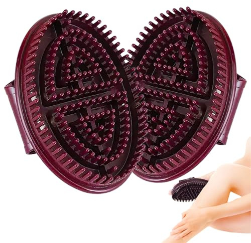 2 Stück Massagebürste,Massagebürste Körper,Body Gua Sha,Gua Sha Körper | Fördert die Durchblutung, Lindert Müdigkeit, Entfernt Feuchtigkeit, Geeignet für den Ganzen(Braun)