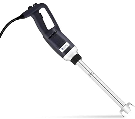 Royal Catering RCSM-500-400P Stabmixer Pürierstab Zauberstab (ergonomischer Griff, 500 W, 6000-18 000 U/min stufenlos, Spritzschutz, Mixstab 400 mm, Edelstahl) Schwarz