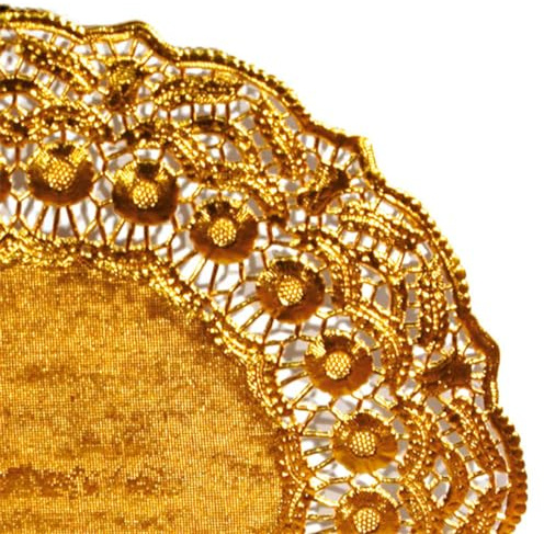Garcia de Pou 100 Einheit rund Deckchen, 37 cm, litos Metall, Gold, 37 x 30 x 30 cm