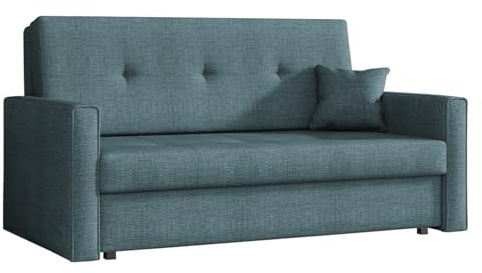 Mirjan24 Sofa Viva Bis III mit Schlaffunktion, Bettsofa, 3 Sitzer Polstersofa mit Bettkasten inkl. Kissen, Sofagarnitur, Schlafsofa Farbauswahl, Wohnlandschaft (Spirit 12)