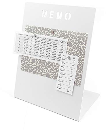 Magnettafel Memoboard mit Kreide beschreibbar - 180 x 120 x 235mm inkl. Magnete - Schreibtisch Magnetboard Magnetpinnwand Magnet Whiteboard Pinnwand zum beschriften, Farbe:weiß