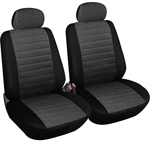 eSituro 2 STK. Auto Sitzbezüge Vorne Universal Autositzbezug (grau)