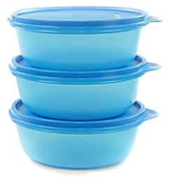 TUPPERWARE Hit-Parade Kühlschrank 600 ml blau (3) Dose große Hitparade Panorama 31996