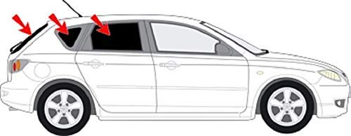 Solarplexius Auto-Sonnenschutz Scheiben-Tönung passgenau für Mazda 3 BK Schrägheck 03-09 Keine Folie Komplettsatz