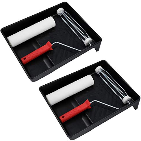 Grande vassoio per pittura da 230 mm + manicotto termosaldato per lucidatura, confezione da 2