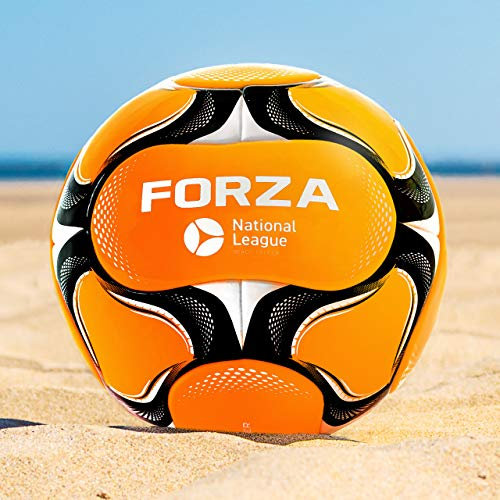 FORZA Pallone Da Calcio Per Spiaggia | Palla Da Calcio - Taglia 3, Taglia 4 & Taglia 5 | Palle Professionali Da Spiaggia | Palla Standard FIFA Pro | Design 14 Pannelli (4,Junior)