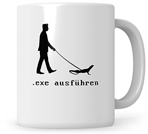 Sweetify Informatiker Exe ausführen Tasse Informatik Kaffeebecher Geschenk IT Sys Admin Kaffeetasse Programmierer Spruch Geschenkidee Administrator Systemadministrator Nerd