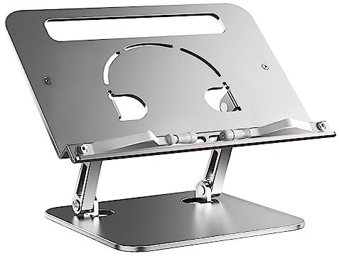 Buchhalter Aluminium Kochbuch Halterung mit Page Clips Augenhöhe College Lehrbücher Heavy Duty Ergonomic Desk Reading Halter