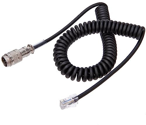 Fumei 8 Pin Plug to RJ-45 Microphone Cable Adapter 1.8M Durable Coiled Cable Compatible with Yaesu FT-450D FT-897D MD-100 MD-200