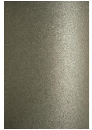 Netuno 10x Bastelkarton Perlmutt Graphit-Grau DIN A4 21 x 29,7 cm 300g Curious Metallics Ionised Perlglanzkarton Metallic-Karton Effektkarton für Einladungskarten Hochzeitskarten Visitenkarten