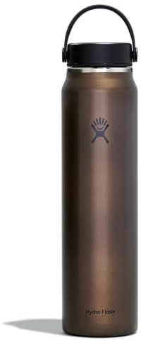 Hydro Flask - Lightweight Water Bottle 1180 ml (40 oz) Trail Series - Vacuum Insulated Stainless Steel Reusable Water Bottle with Leakproof Flex Cap - Wide Mouth - Obsidian