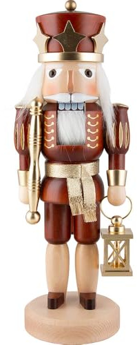 Christian Ulbricht Nussknacker Prinz Natur/Gold - 37,5 cm