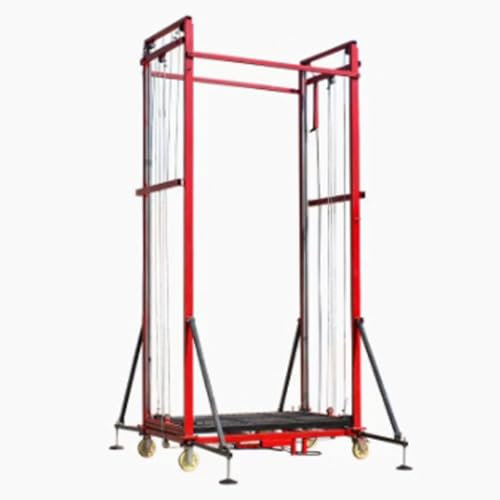 Plataforma de andamio móvil Plataforma elevadora de andamios eléctrica automática, máquina elevadora pequeña con control remoto, elevador plegable for construcción de decoración del hogar Construcción