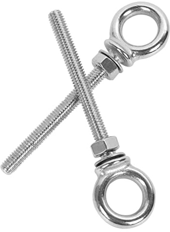 OUNONA 2piezas Tornillos De De Acero Inoxidable Perno De Gancho Tornillo De Anillo Para Fijación Pernos De De Elevación Con Tuercas Para Colgar Objetos Interiores