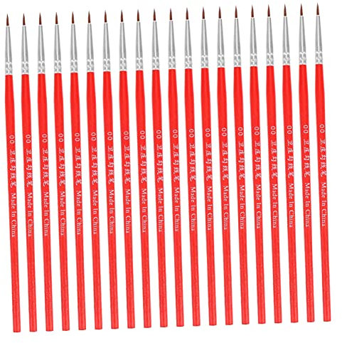 TEHAUX 100stücke Nylonhaarpinsel Für Detailfarbe Malen Aquarell Öl Modell Nail Art Mit Holzgriff Acrylmalpinsel