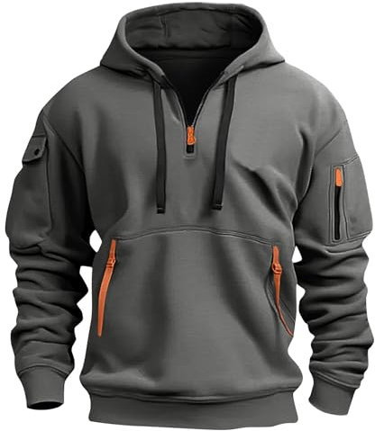 TIMELYE Pullover Herren Kordelzug Kapuzenpulli Y2k Streetwear Vintage Langarmshirt Winterpullover Hoodie Männer Schwarz Oversize Hoodie Mit Reißverschluss Herren Oversize