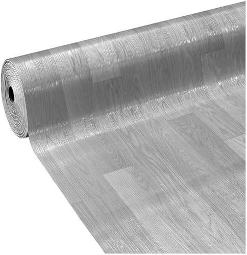 PVC-Bodenbelag Vinyl-Rolle 31 Maße Holzoptik Parkett Grau 100x1100 Cm DIS_H