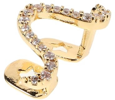 NIYANGLE Goldgrill Vampirzahn Damen Zirkonia Wellendesign Zahnschmuck Einzelkappe Goldgrills Für Halloween Ballkleid Cosplay