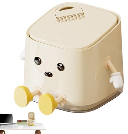 Petite poubelle au comptoir-boîte à déchets avec couvercle, économie d'espace et résistant aux odeurs | Mini solution poubelle pour maison, bureau, salle de bain, lieu de travail