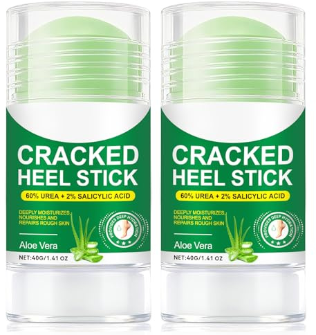 2 Pieza Crema Urea 60%, Crema Pies Secos y Agrietados 40g, Hidratación Profunda, Eliminador de Callos y Suaviza, para Codos, RodillasPies y Manos