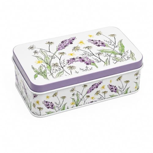 Haione Floral Small Tin Box with Lids for Women Rectangular Iron Pocket Tea Mini Metal Boxes Portable Storage Containers for Candy Coin Key Bead Earplugs Jewelry(#3)
