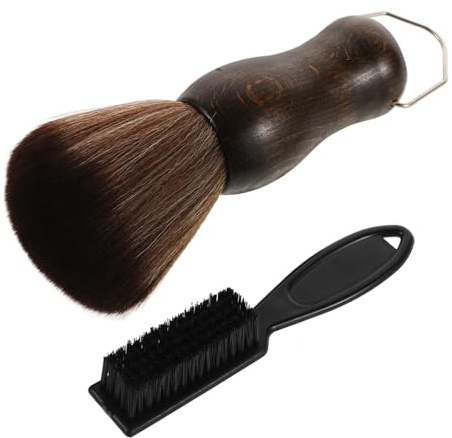 HONMEET Praktische Bart Haarbürste mit Holzgriff und Weichen Borsten Ergonomisch Rutschfest für Bartpflege Haarstyling und Reinigung Geeignet für Männer und Friseursalons