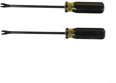 Heftklammerheber, Tack-Entferner-Werkzeug-Set, 2 Stück, 45° gekröpfter Kopf, Brechstange mit weichem Griff, wärmebehandelter Chrom-Vanadium-Stahl für Polstermöbel, Holzbearbeitung