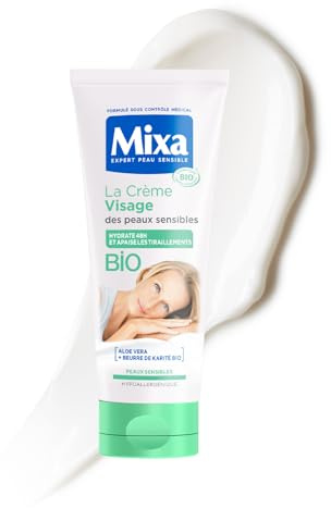 MIXA - Fuktgivande skyddande ansiktsvård - antioxidant och balans - grönt och druvte certifierat ekologiskt - normal till blandad känslig hud - 100 ml
