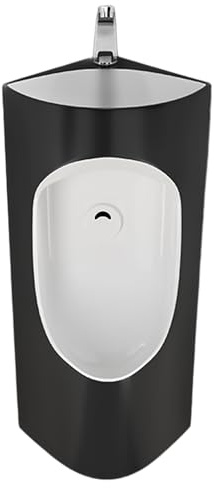 Ceramic Urinal Trough with Spill-Proof Design & Integrated Wash Basin - Space-Saving Hygienic Solution for Home & Commercial Restrooms