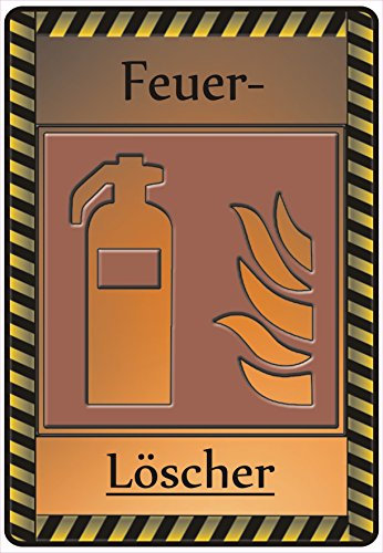 Schild Hinweisschild Hinweis Feuerlöscher Feuer Löscher Brand Gefahr Vorsicht