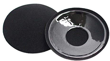 Ericotry 2 Paires Femmes Filles Réutilisables Invisible Autocollant Bâton sur Le Nipple Cover Patchs Pétales du Sein Pads pour Robe De Mariage Bikini Maillot De Bain (Rond Noir)
