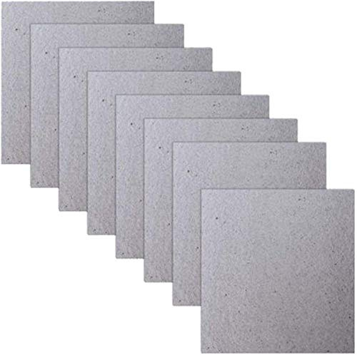 10 piezas de bricolaje puede cortar el horno de microondas mica, apto para horno de microondas al 99%, bloque de horno de microondas, cubierta de guía de ondas, hojas de placas de mica, 12 cm x 15 cm.