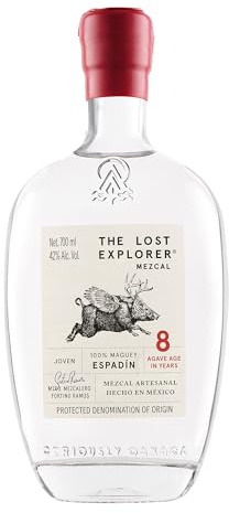 The Lost Explorer Mezcal - Messicano, Prodotto con 100% Agave Espadìn, Dolce ed Erbaceo, 42%, Bottiglia in Vetro da 750 ml
