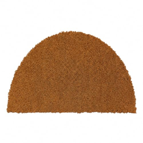 Zerbino in cocco antiscivolo - Tappetino Naturale 60 x 90 cm (Semicerchio) | Zerbino in fibra naturale sostenibile per interni ed esterni coperti e robusto in fibra di cocco e di facile manutenzione