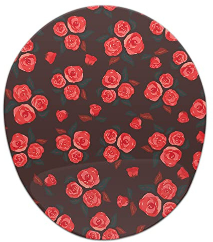 Bonamaison, Tappetino per mouse ergonomico con poggiapolsi, con stampa digitale, antiscivolo, per ufficio e casa, dimensioni: 20 x 23 cm